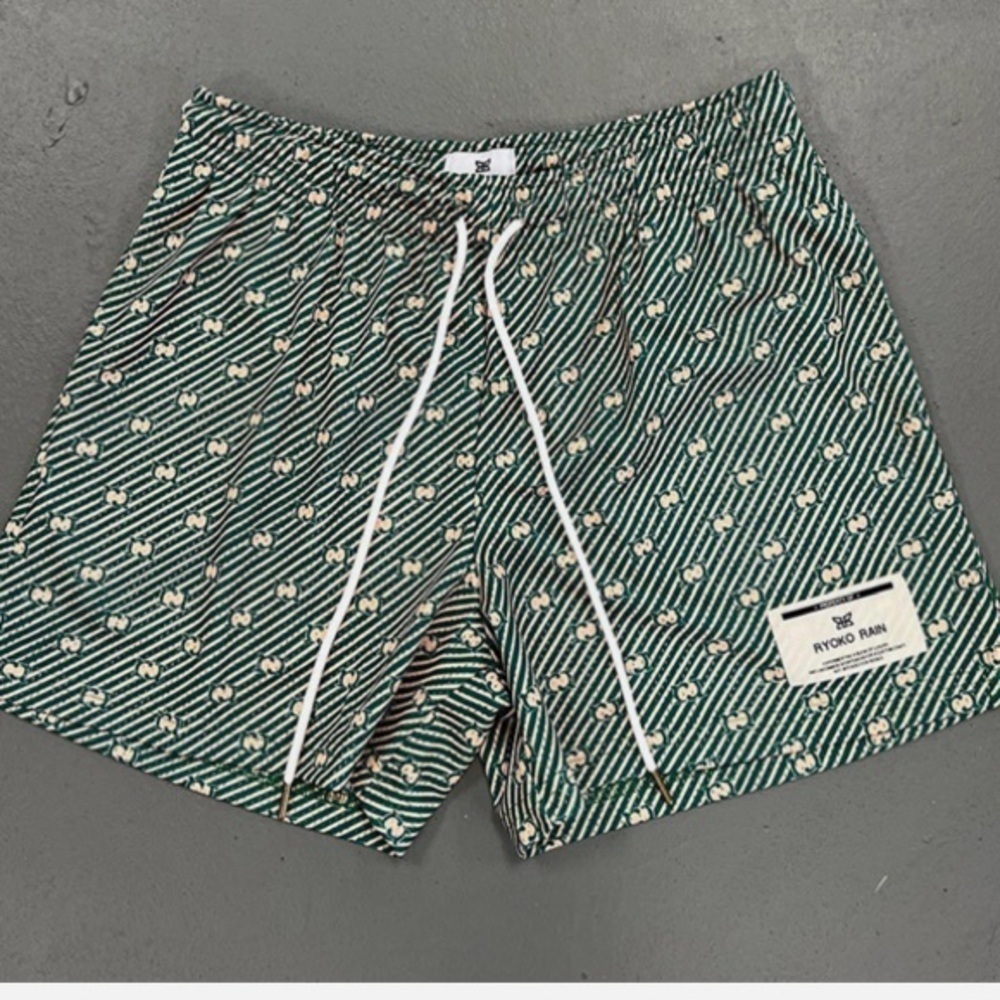 RYOKO RAIN SHORTS - All-over Logo Mesh Basketball Unisex Adult Small Streetwear - Picture 6 of 15